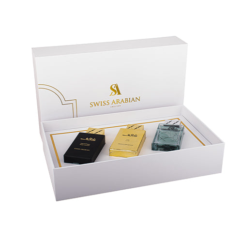 Swiss Arabian - 3PCS Shaghaf EDP For Women 75ML + Shaghaf Oud EDP Unisex 75ML + Shaghaf Oud Aswad EDP Unisex 75ML