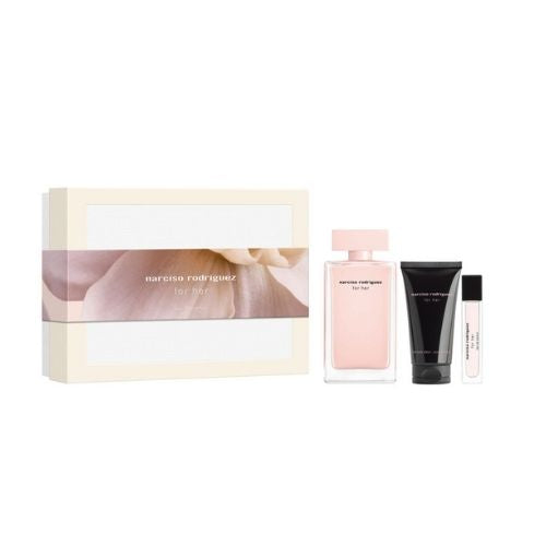 Narciso Rodriguez - For Her 3PCS EDP For Women 100ML + BL 50ML + Mini 10ML