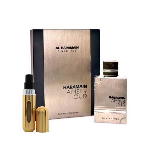 Al Haramain - Amber Oud Carbon EDP For Men 200ML + Portable Refillable Mini Spray 10ML