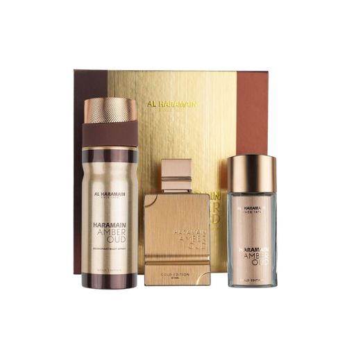 Al Haramain - Amber Oud Gold Edition 3PCS EDP Unisex 75ML + Mini 30ML + Fragrance Mist 200ML