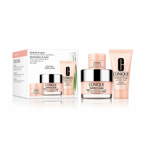 Clinique - Moisture Surge 3PCS Auto-Replenishing Hydrator 50ML + Overnight Mask 30ML + All About Eyes 5ML