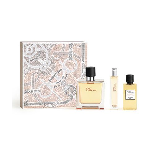 Hermes - Terre D'hermes 3PCS Pure Parfum For Men 75ML + SG 40ML + Mini 15ML