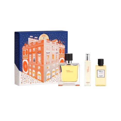Hermes - Terre D'hermes 3PCS Pure Parfum For Men 75ML + SG 40ML + Mini 15ML