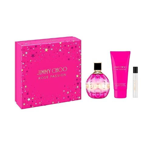 Jimmy Choo - Rose Passion 3PCS EDP For Women 100ML + BL 100ML + Mini 7.5ML