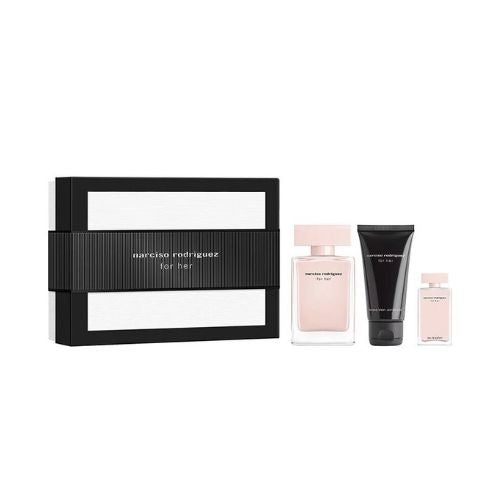 Narciso Rodriguez - For Her 3PCS EDP For Women 100ML + BL 50ML + Mini 10ML