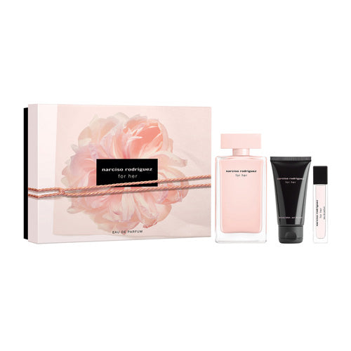 Narciso Rodriguez - For Her 3PCS EDP For Women 100ML + BM 50ML + Mini 10ML