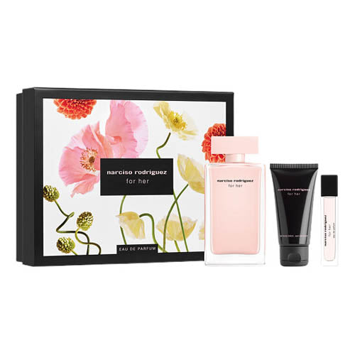 Narciso Rodriguez - For Her 3PCS EDP For Women 100ML + Body Lotion 50ML + Mini 10ML