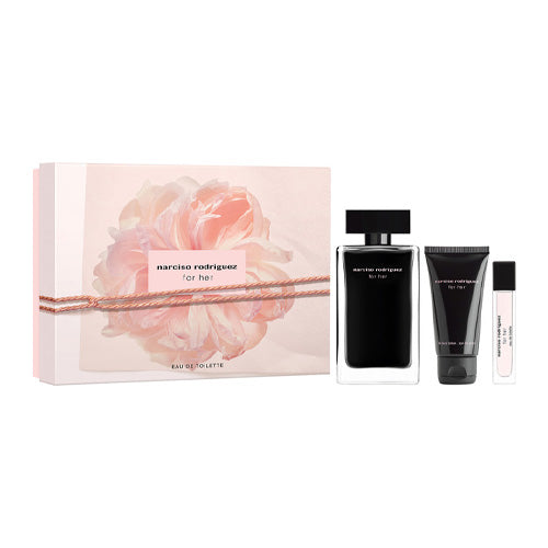 Narciso Rodriguez - For Her 3PCS EDT For Women 100ML + Body Lotion 50ML + Mini 10ML