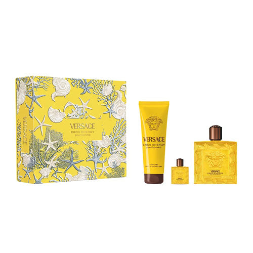Versace - Eros Energy 3PCS EDP For Men 100ML + SG 150ML + Mini 10ML