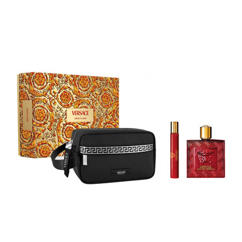 Versace - Eros Flame 3PCS EDP For Men 100ML + Mini 10ML + Bag
